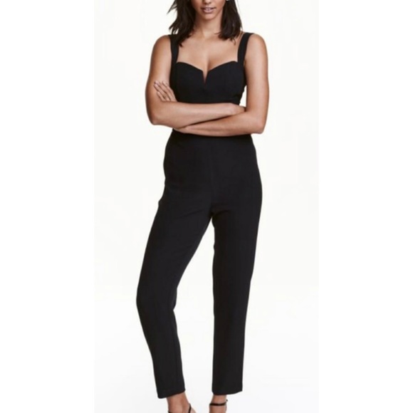 H&M Pants & Jumpsuits Hm Black Sleeveless Jumpsuit Poshmark